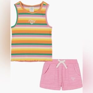 Roxy Kids Stripe Tank & Short Set. Size 4T